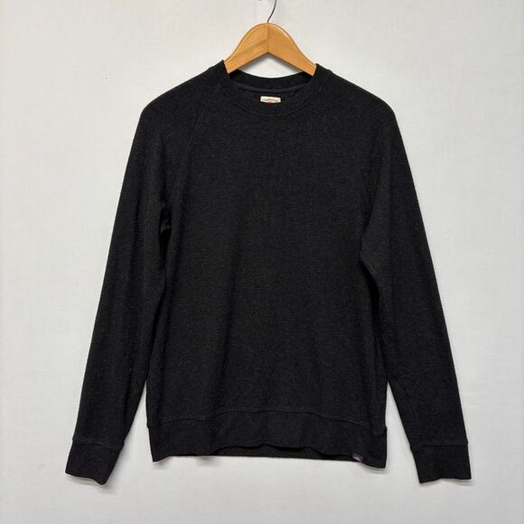 Faherty Men Pullover Sweater Top Size Medium Crew Neck Dark Gray C032 -22 - Picture 1 of 16